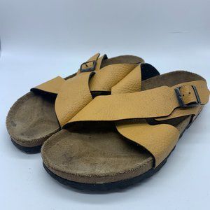 Birkenstock Birki's Siena Yellow Leather Sandals 41